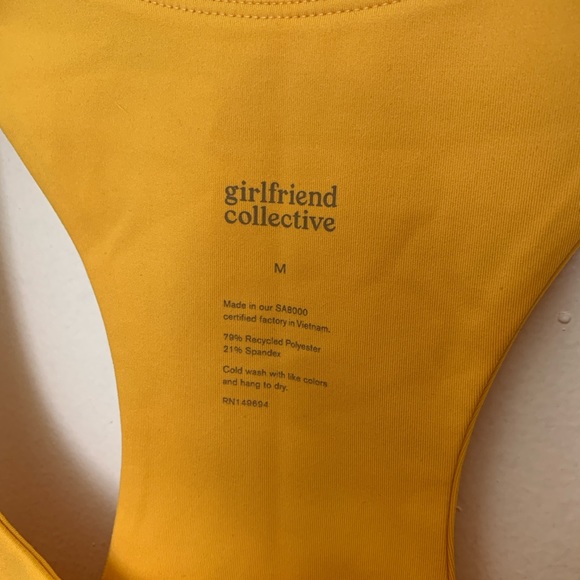 BNWOT Girlfriend Collective Citrine Paloma Bra Size Medium - Picture 3 of 6